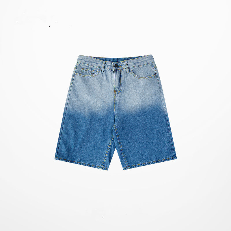 Gradient Denim Shorts Men's
