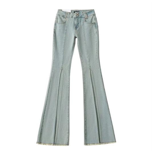 Women's Slim Wide Leg Trousers