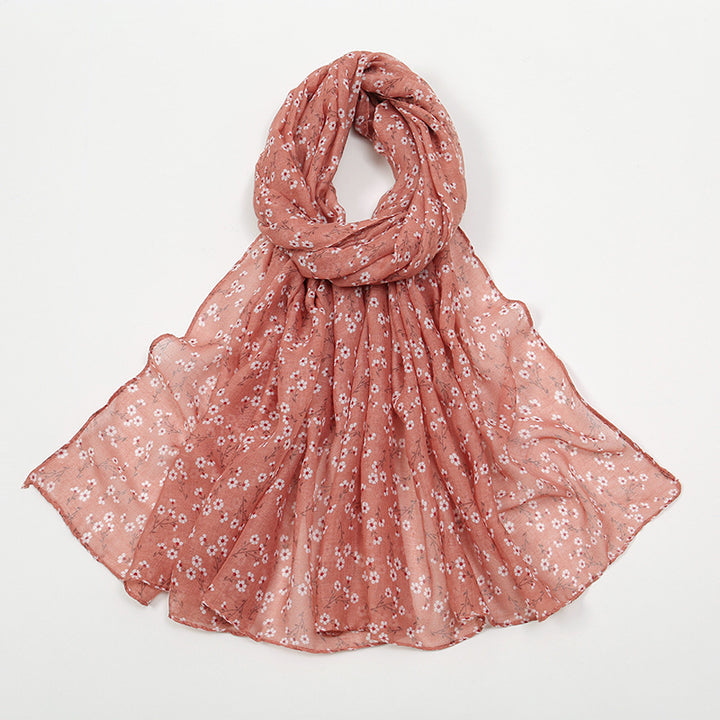 Cotton Floral Scarf Women