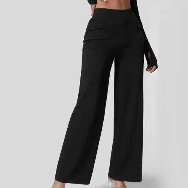 Women Slim-fit Wide-leg Trousers