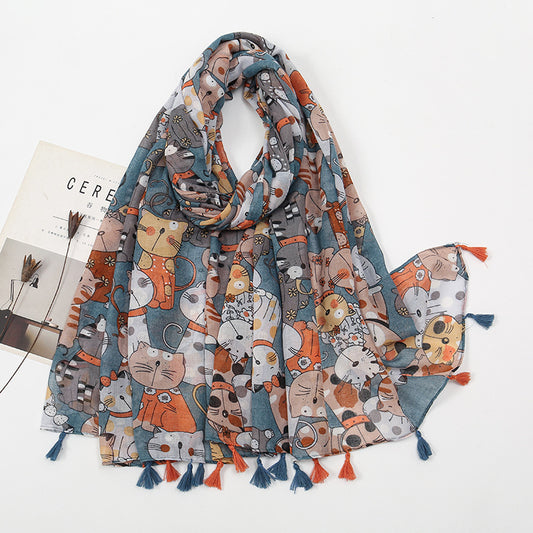 Voile Tassel Scarf