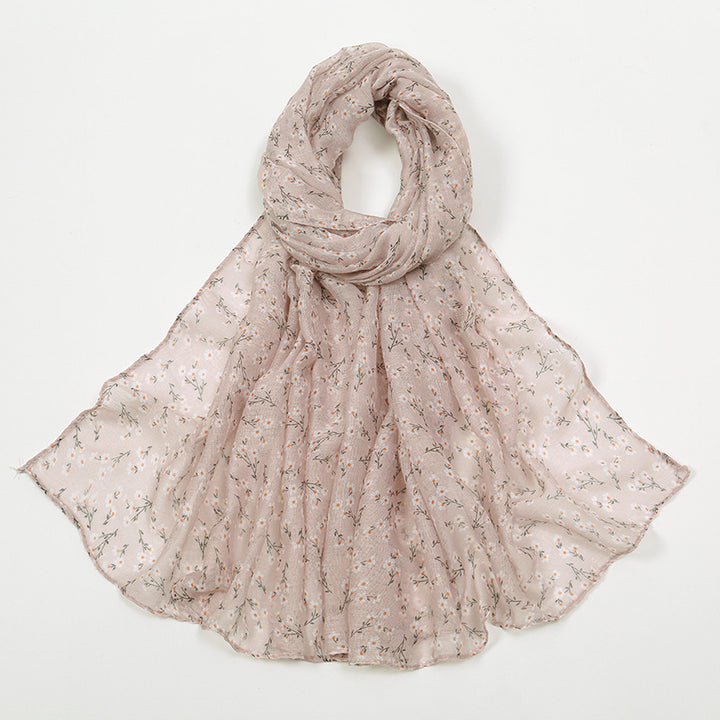 Cotton Floral Scarf Women