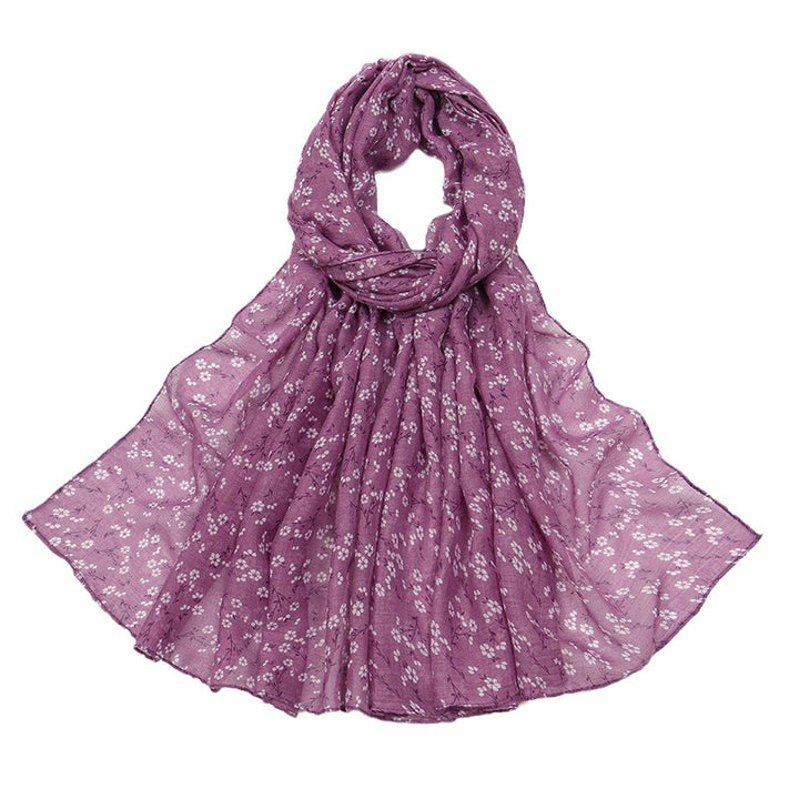 Cotton Floral Scarf Women