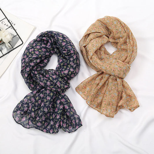 Cotton Floral Scarf Women