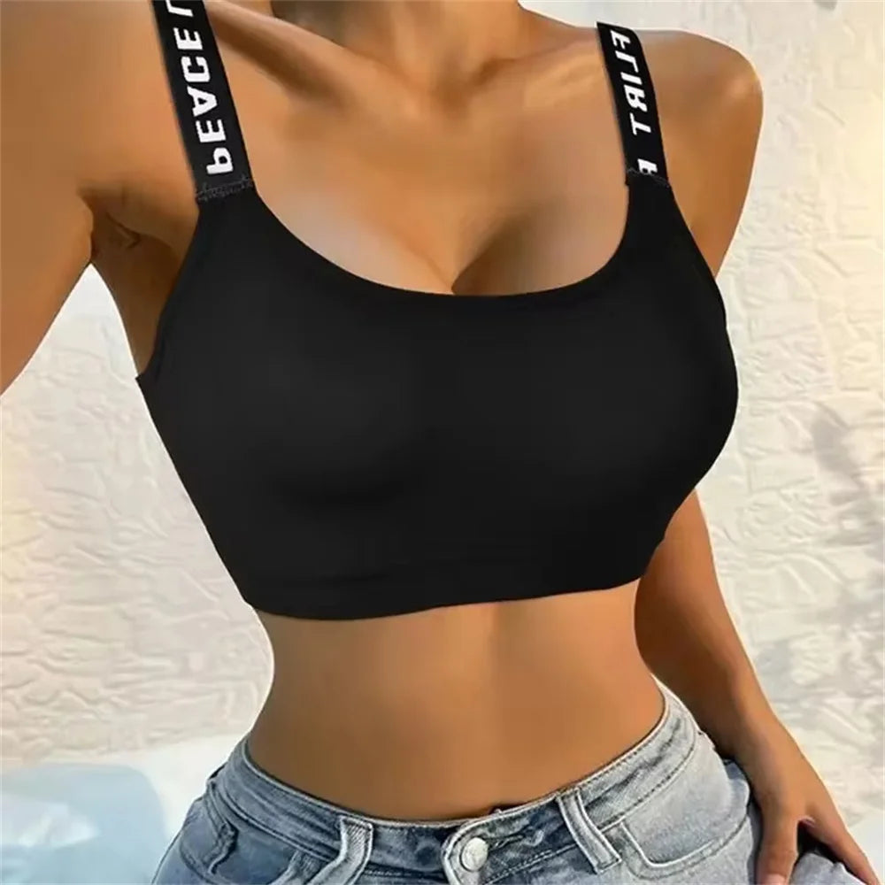 Letter Strap Back Underwear Women