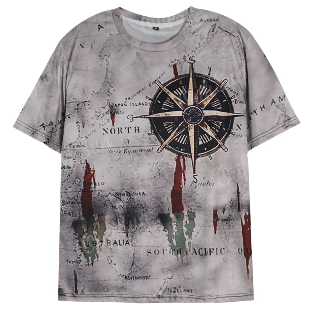 Men's Vintage Nautical Map T-Shirt