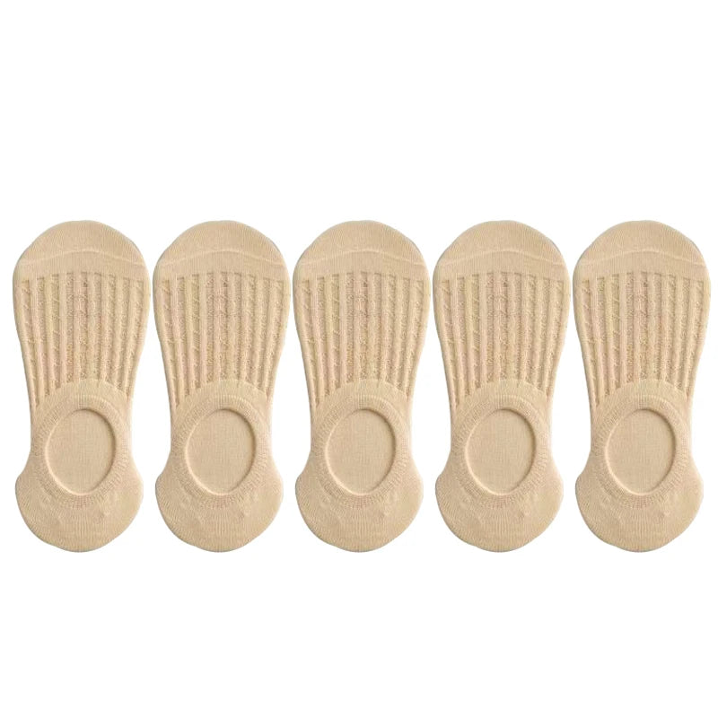 Breathable Silicone Non-slip Cotton Boat Socks