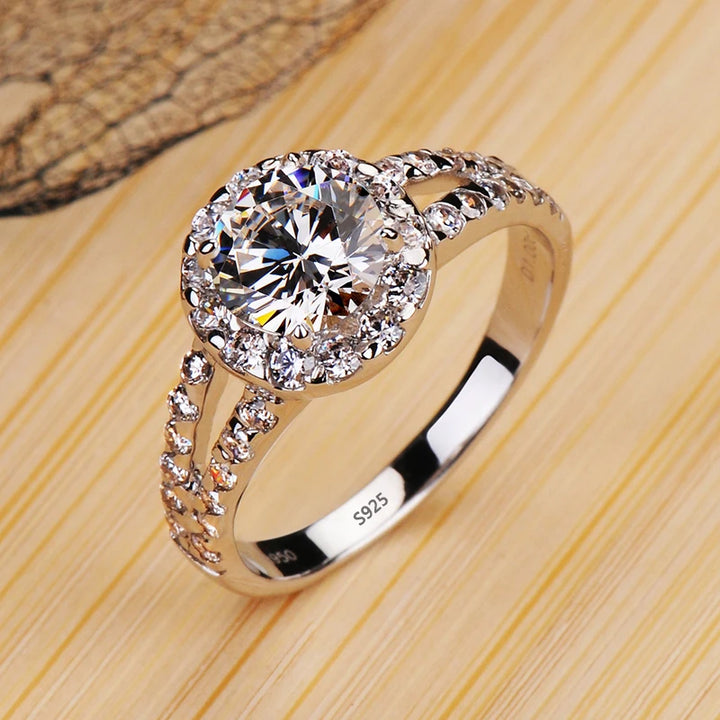 925 Non-fading 18K Engagement Ring