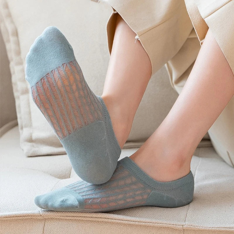 Breathable Silicone Non-slip Cotton Boat Socks