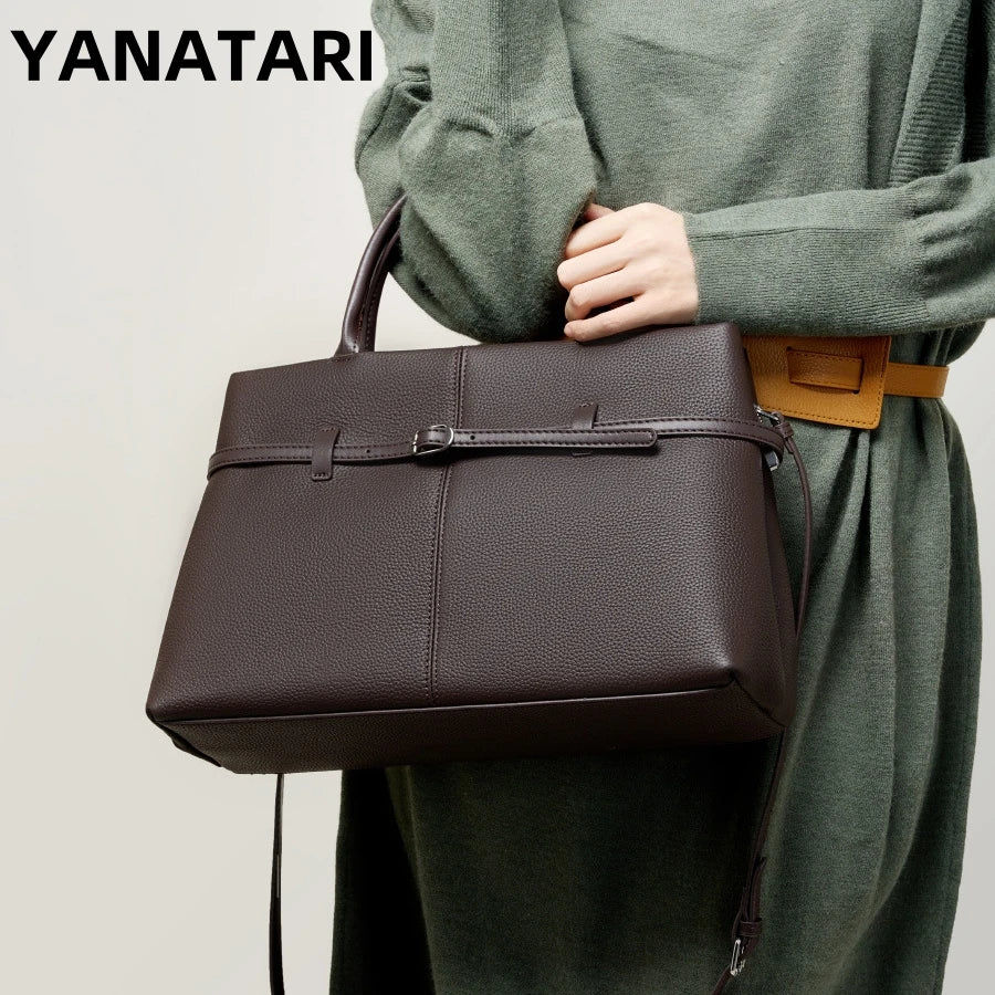 YANATARI Genuine Cattle Leather Crossbody Bag
