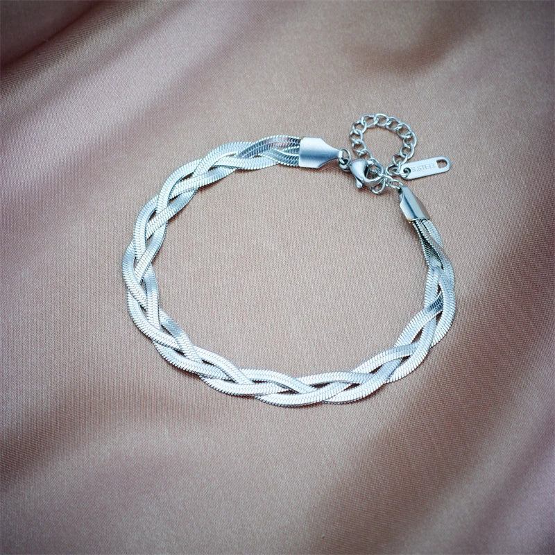 DIEYURO 316L Snake Chain Necklace