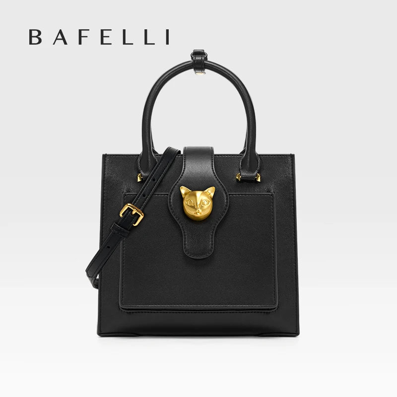BAFELLI 2024 WOMEN'S NEW HANDBAG CAT LUXURY LEATHER
