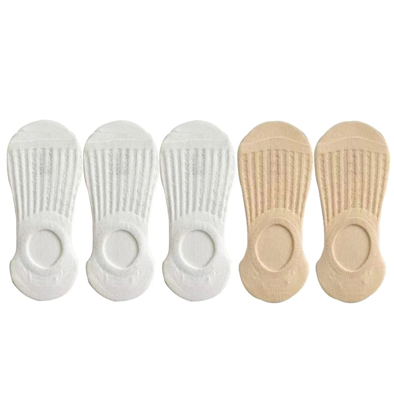 Breathable Silicone Non-slip Cotton Boat Socks