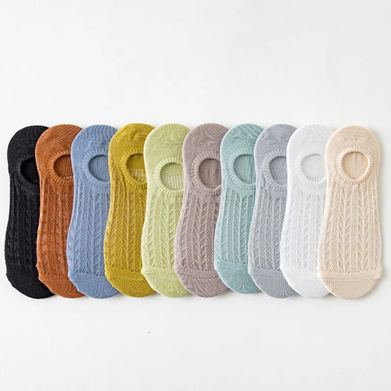 Breathable Silicone Non-slip Cotton Boat Socks