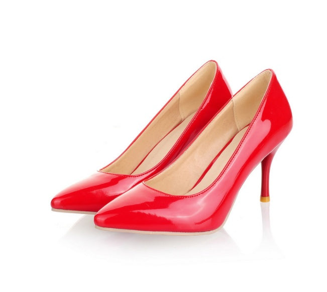 Women's High-heeled Leather Shoes