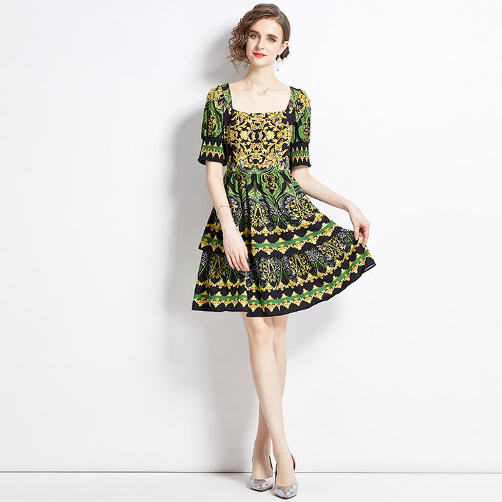 French Retro Dress Women