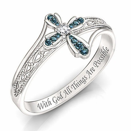 Religious Cross Belief Ring