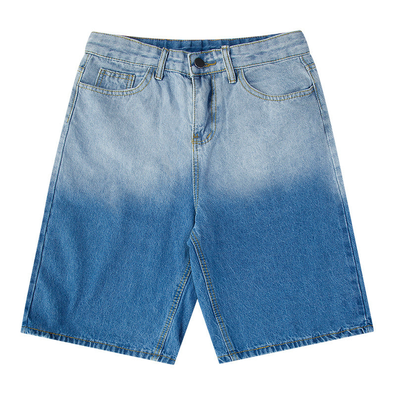 Gradient Denim Shorts Men's