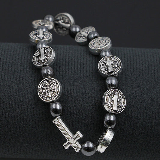 Hematite Rosary Bracelet